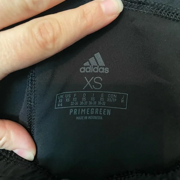 Adidas Women's Pacer 3-Stripes Woven Shorts in black with white stripes - Picture 4 of 5